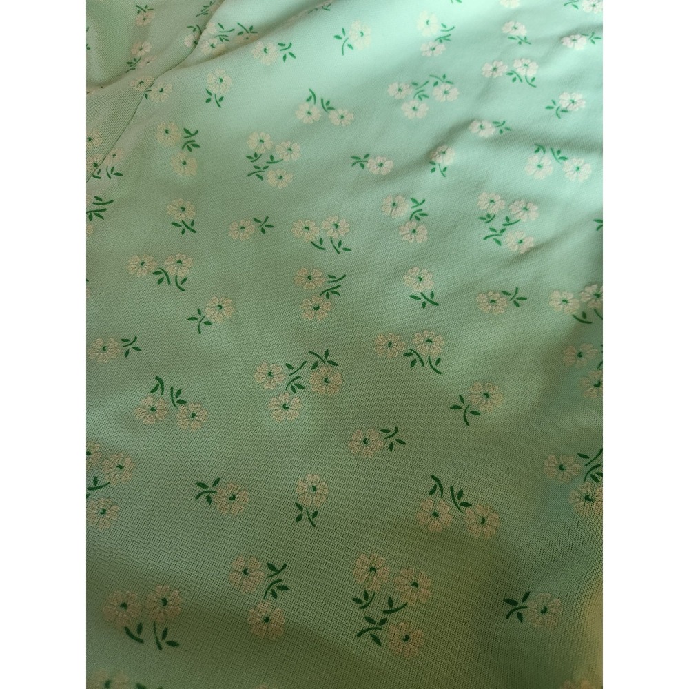 70s Home Made Green Floral Sleeveless Maxi Dress - Picture 5 of 5